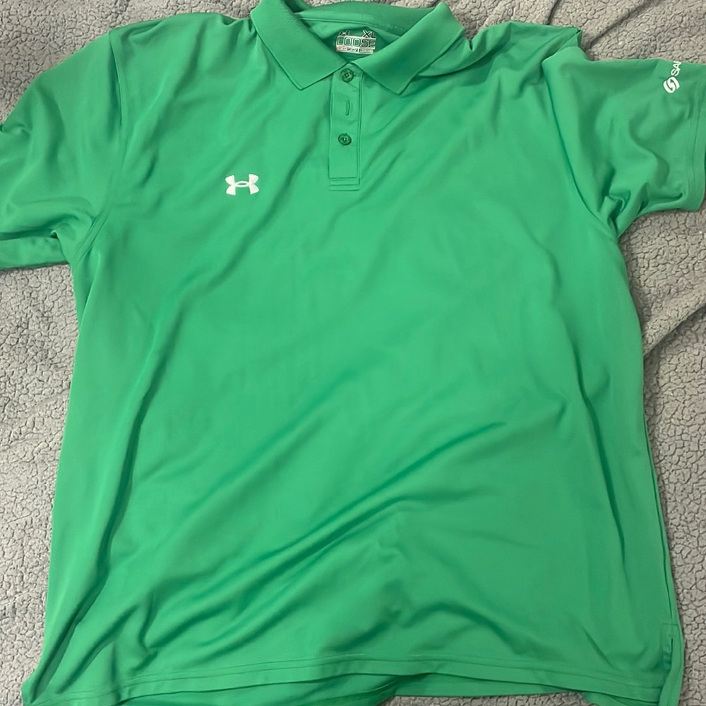 Under Armor golf shirt.Green size XL